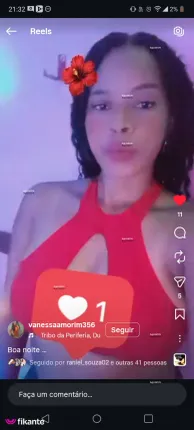 Gisely - foto no feed de Santa Maria da Vitória