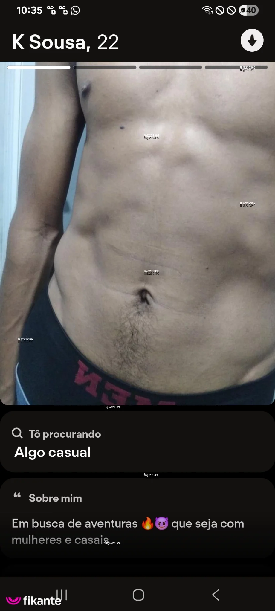 Luis - foto no feed de sexo virtual
