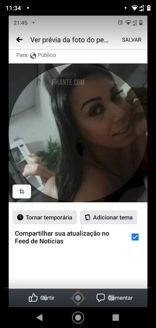Edina - foto no feed de Santiago
