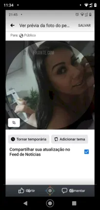 Edina - foto no feed de Santiago